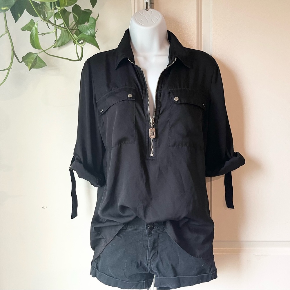 Michael Kors Half Zip Blouse